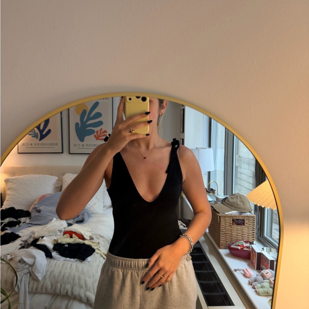 Nasty Gal Black V-Neck Bodysuit